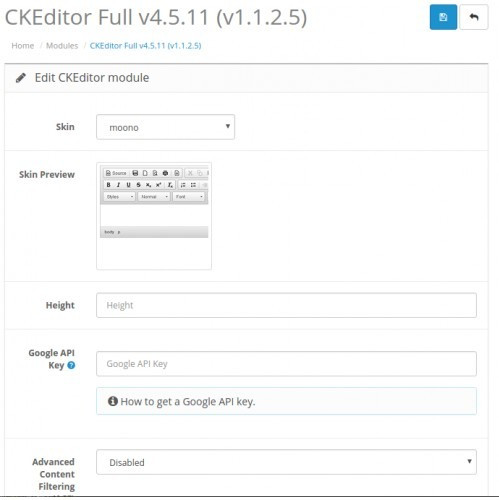 Opencart CKEditor Full v4.7.3