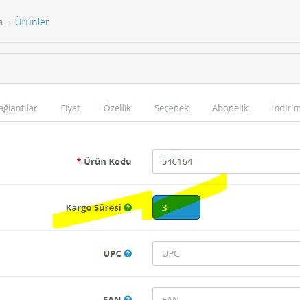 Opencart Ürün Kargoya Verilme Tarihi Gösterme