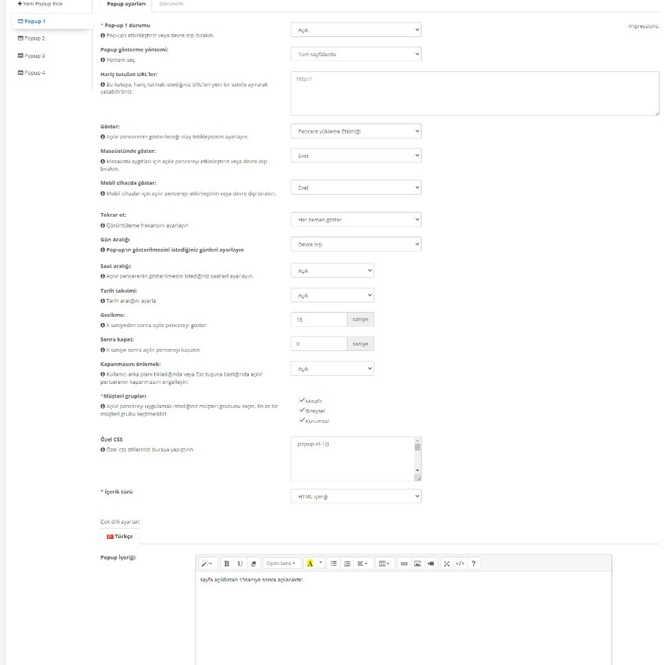 Opencart Gelişmiş Popup Modülü