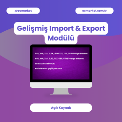 Gelişmiş Import & Export Modülü - Güncel Sürüm
