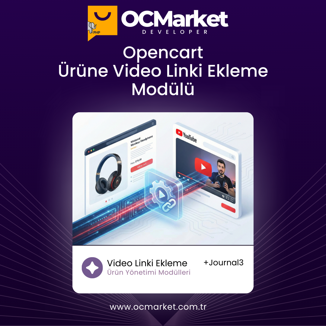Opencart Ürüne Video Ekleme