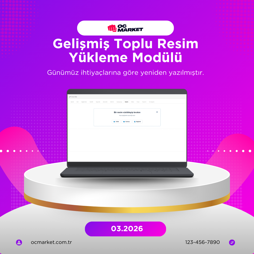 Opencart Gelişmiş Toplu Resim Yükleme Modülü